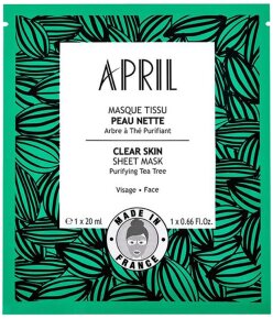 April Paris Masque Tissu Peau Nette / Clear Skin Sheet Mask Sachet x1