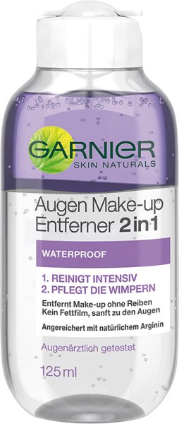 Garnier Augen Make-up Entferner 2in1 Waterproof Reinigungsfluid 125ml