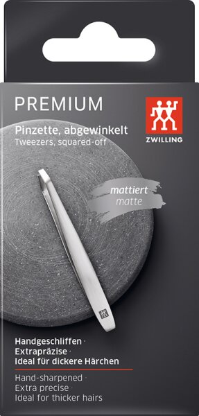 Twinox abgewinkelt, Zwilling mattiert Pinzette, 1