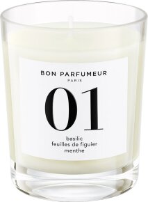 BON PARFUMEUR Candle 01 Basil, Fig, Leaf Mint Duftkerze 180 g
