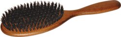 Keller Haarbürste, oval, nußbaumlackiert, Naturborste