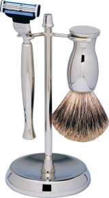 Erbe Shaving Shop Rasierset dreiteilig, verchromt/glänzend, Gillette Mach 3