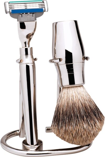 Erbe Shaving Shop Gillette 3 dreiteilig, Hochglanz, Rasierset Mach