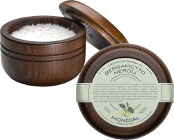 Mondial Luxury Shaving Cream Wooden Bowl 140 ml Bergamotto Neroli