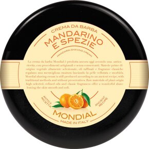 Mondial Luxury Shaving Cream Plexi Bowl 150 ml Mandarino E Spezie